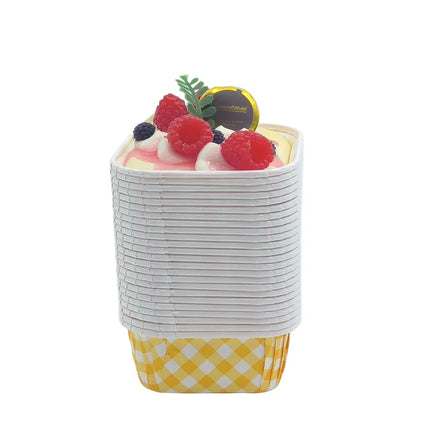 Simple Style Lattice Coated paper Bakeware Cake stand
