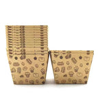 Kraft Paper Square Cake Pattern 50 PCs
