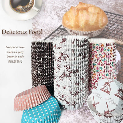 Simple Style Polka Dots Coated paper Bakeware cake cups