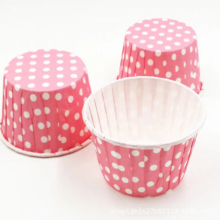 Simple Style Polka Dots Coated paper Bakeware cake cups