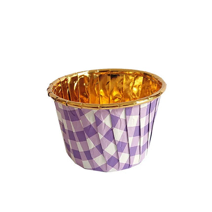 Simple Style Lattice Single-Sided Aluminum Composite Paper Bakeware cake cups