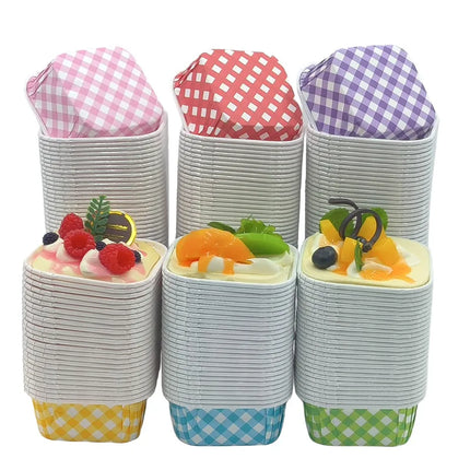 Simple Style Lattice Coated paper Bakeware Cake stand