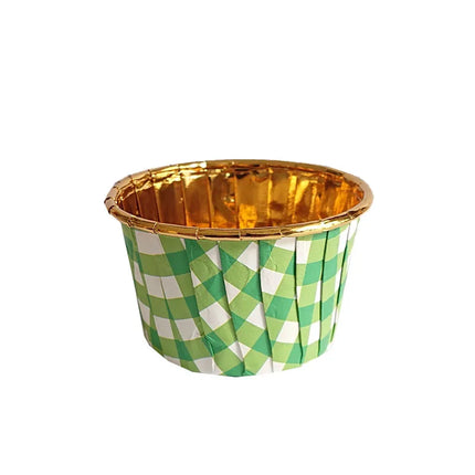 Simple Style Lattice Single-Sided Aluminum Composite Paper Bakeware cake cups