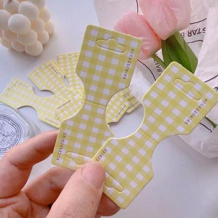 1 Piece Cloth Cute Simple Style Letter Plaid Bow Knot Paper Card