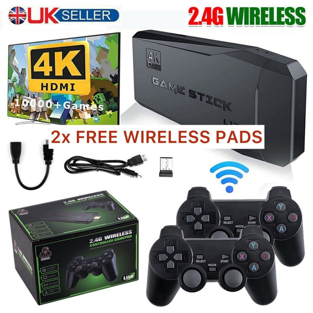 Retro Console Gaming 2 Player Home Arcade Stick, With 10,000 Games, Hdmi Plug & Play System