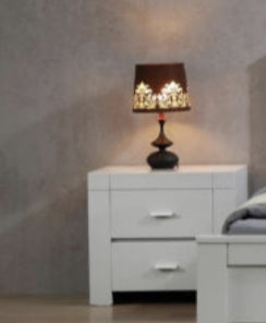 Zircon Nightstand 2 Drawer White