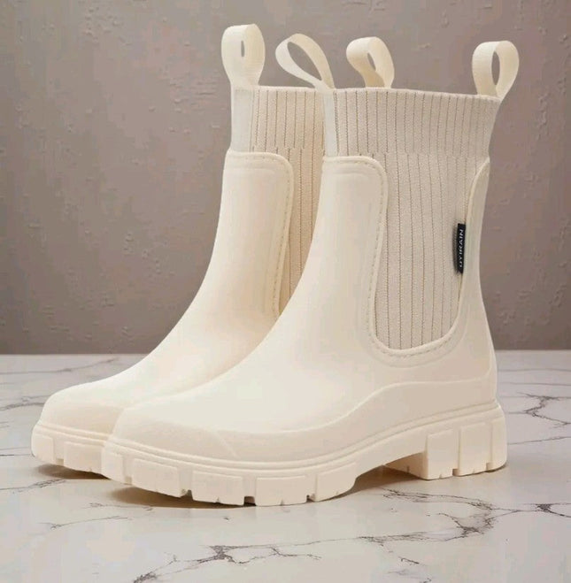 Women’s Waterproof Fashion Ankle Boots – Lightweight & Non-Slip