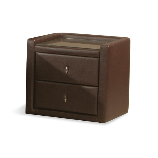 Caxton Bedside PU - Brown