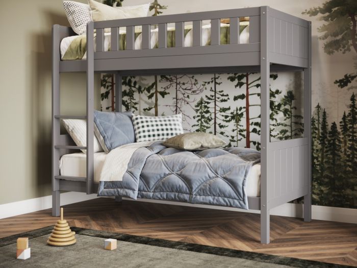 Flair Bea Shorty Trundle Grey including extra bed and 3 mattresses and FREE Delivery