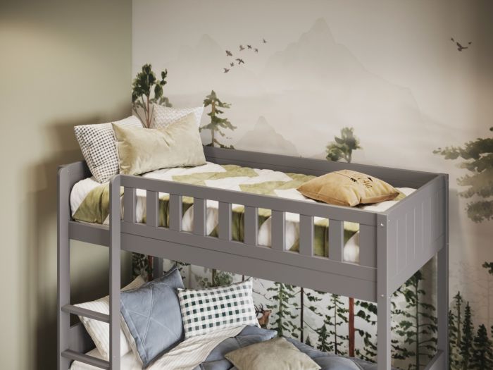 Flair Bea Shorty Trundle Grey including extra bed and 3 mattresses and FREE Delivery