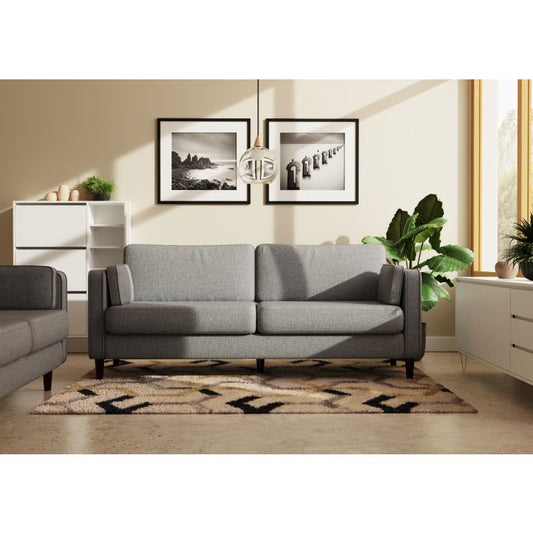 Snowdonia 3 Seater Cushion Back Light Grey Sofa