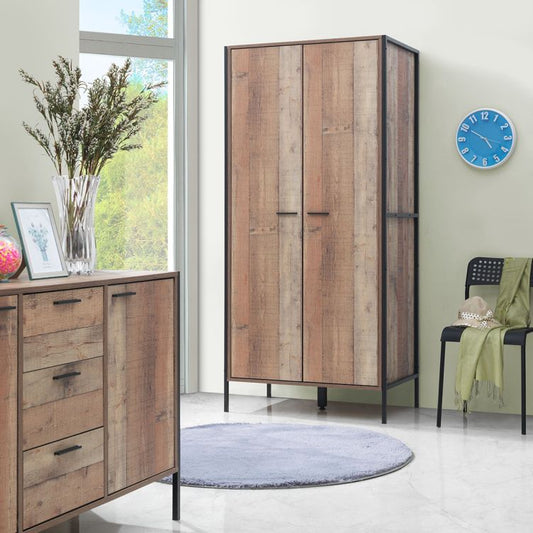 Stretton 2 Door wardrobe in Rustic Oak