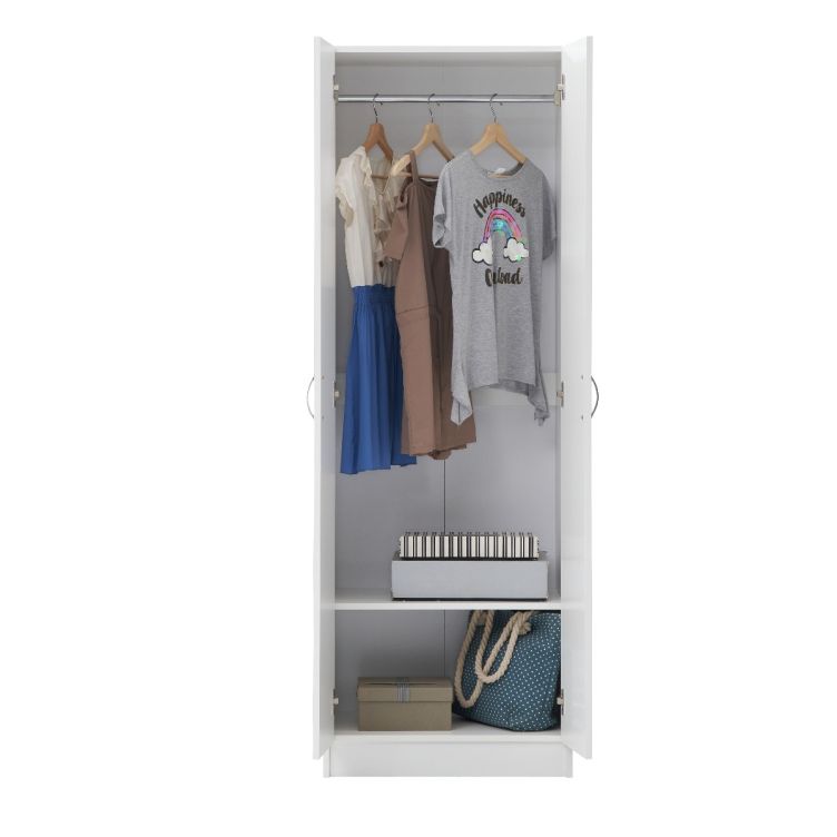 Essentials 2 door Wardrobe in White