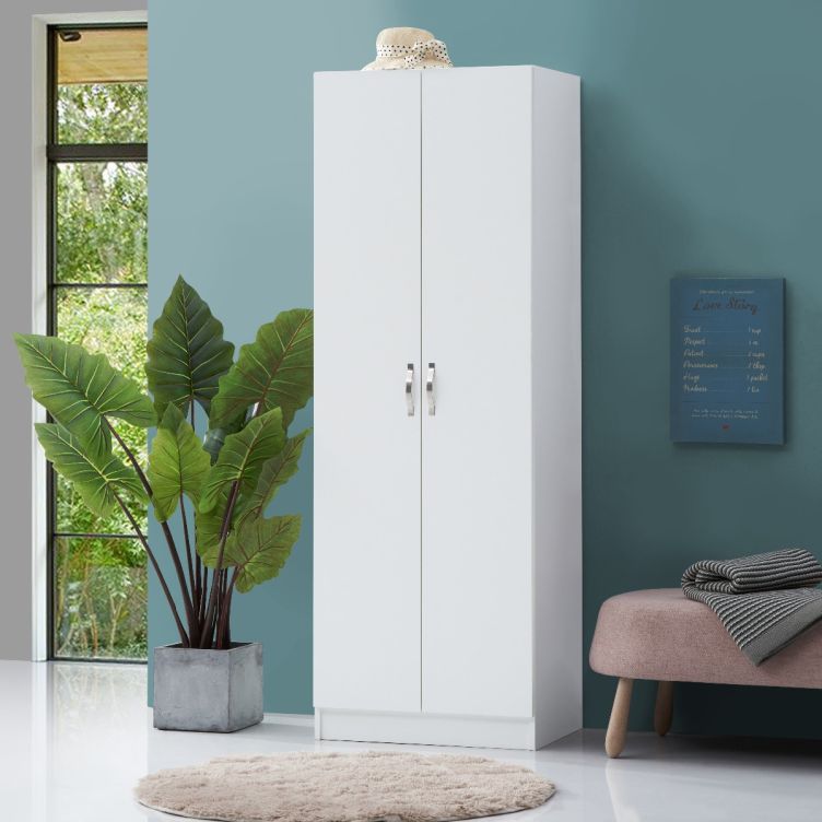 Essentials 2 door Wardrobe in White