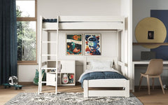 Tera White Highsleeper With L Shaped Small Double Bed