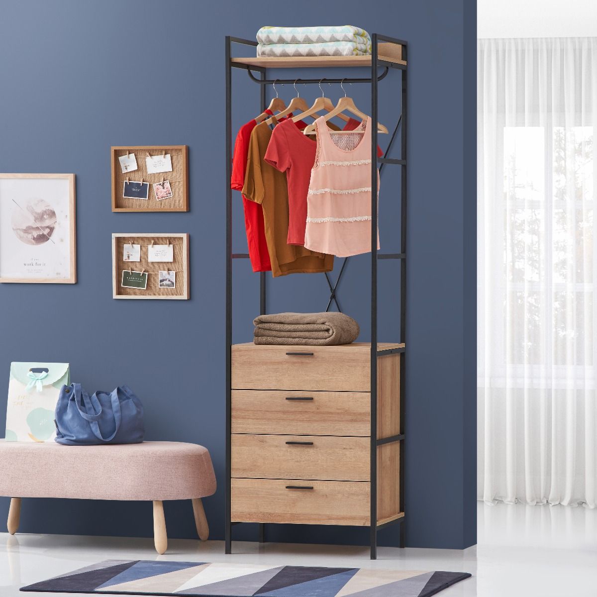 Claire 8 Shelf Open Wardrobe(Price to be confirmed)